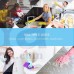 OkaeYa Silicone Scrubbing Gloves, Scrub Cleaning Gloves with Scrubber for Dishwashing and Pet Grooming, Latex Free (Multi Color, 1 Pair)